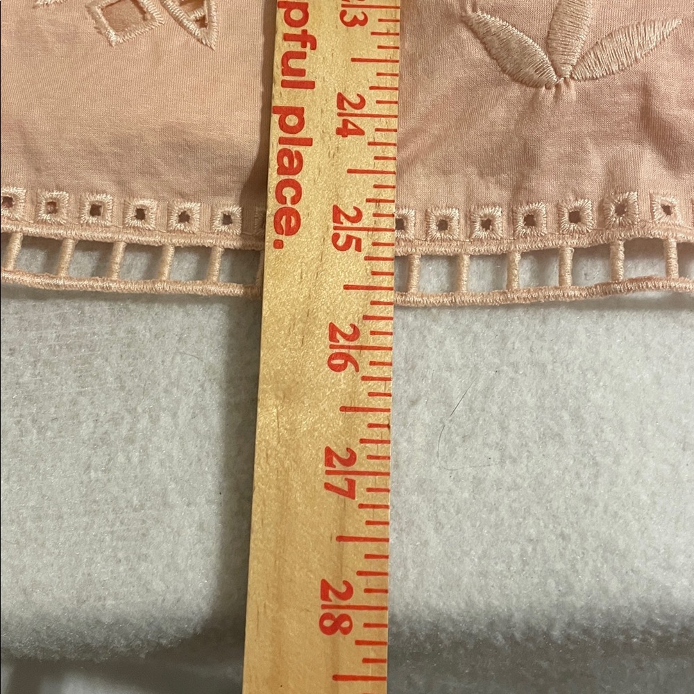 J. Crew Peach Embroidered Cutwork Tunic - Picture 11 of 13